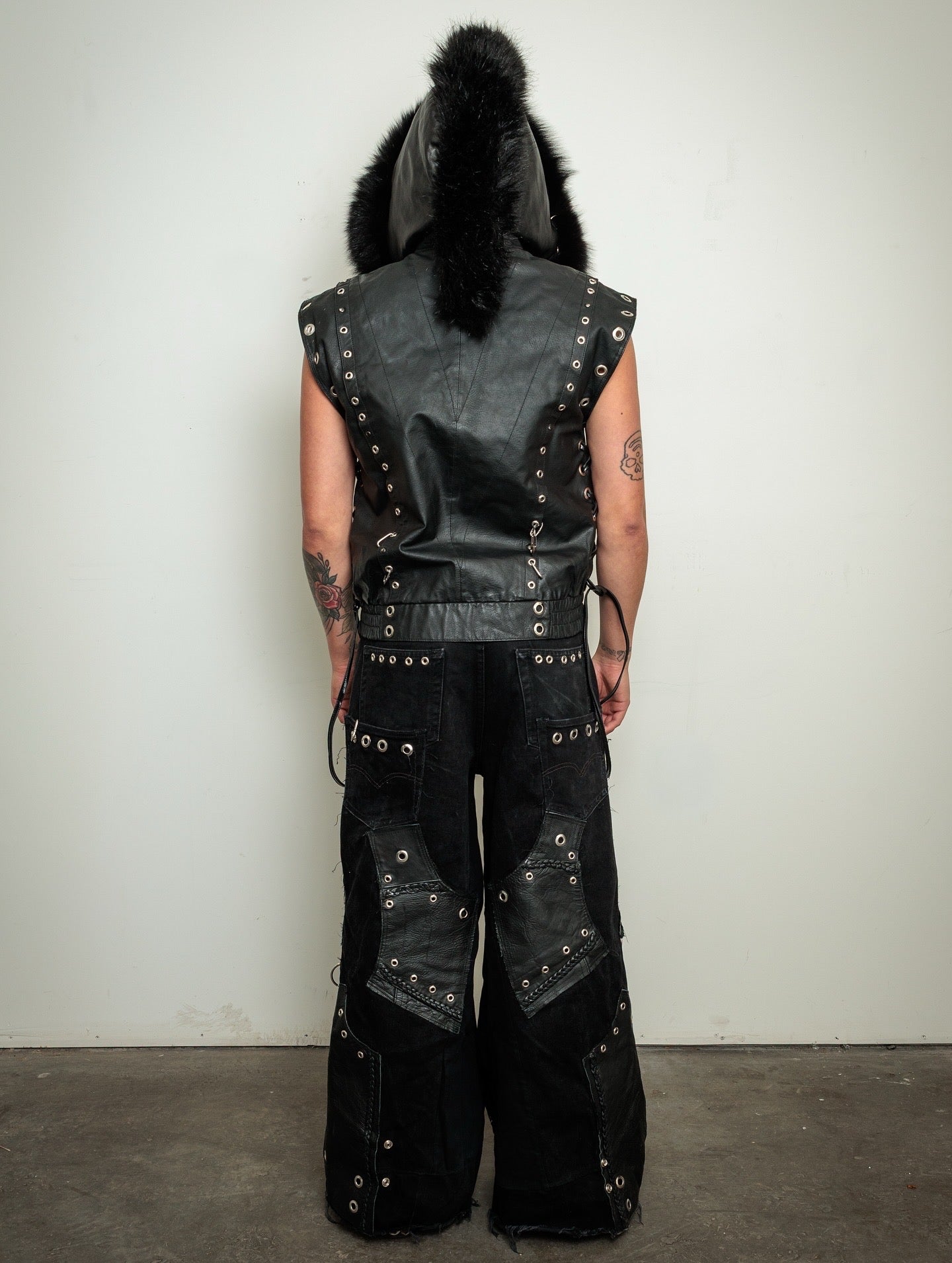 LEATHER MOHAWK VEST