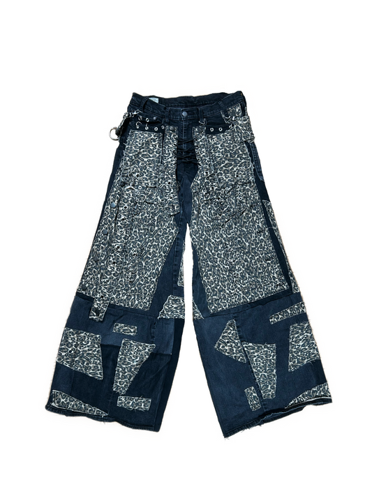 CHEETAH PATCHWORK JEANS