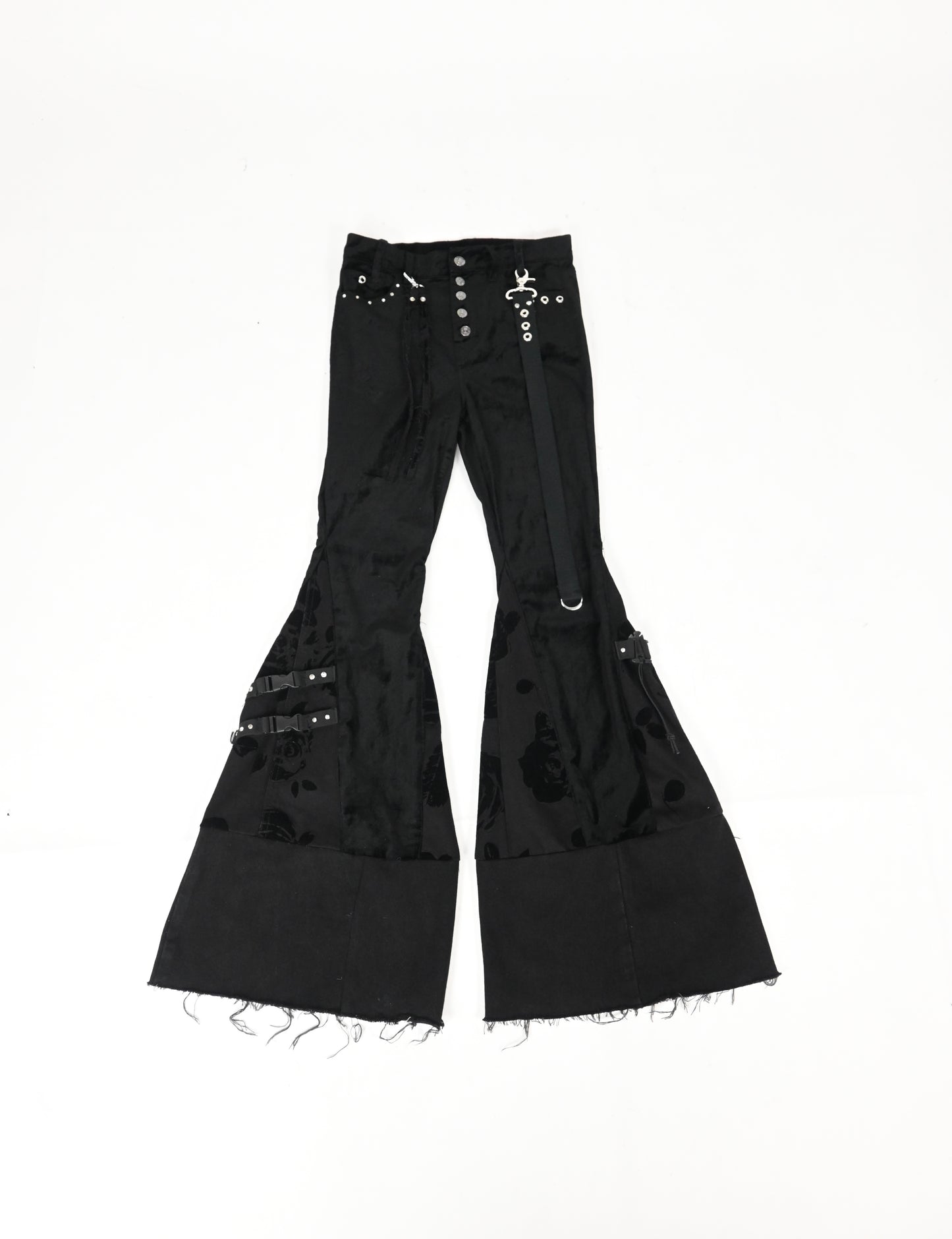 FLARED DENIM-BLACK