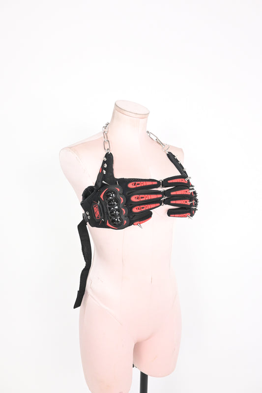 SPIKED HAND BRA