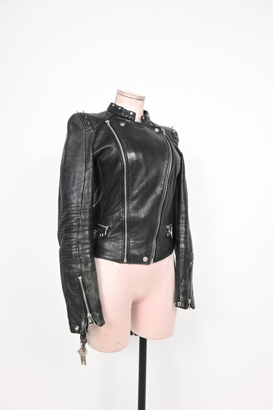 LEATHER SPIKE JACKET