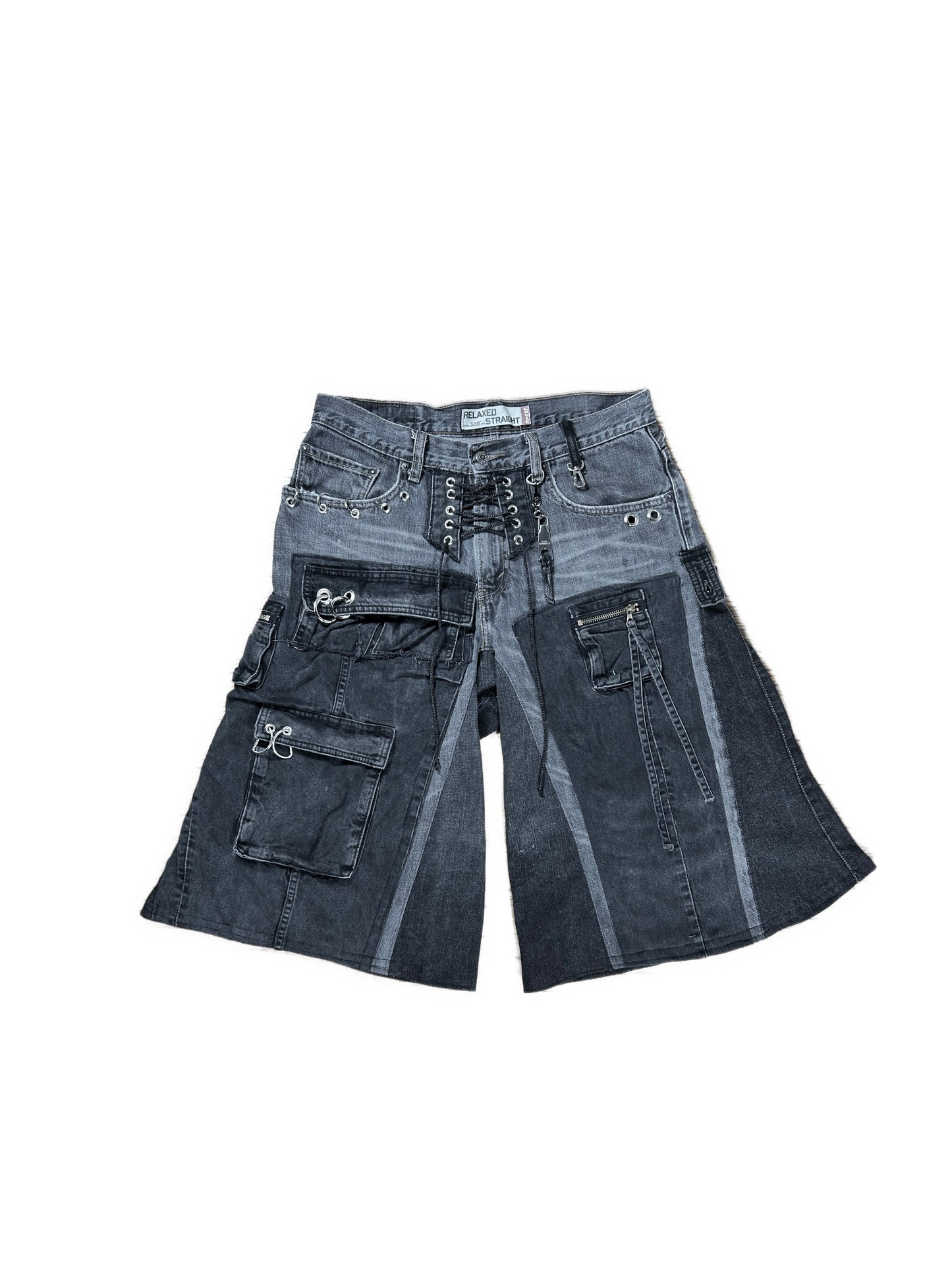 GRAY BAGGY SHORTS