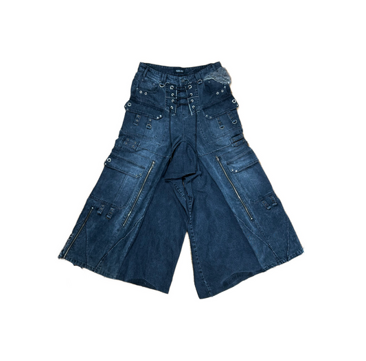 WIDE LEG DROP CROTCH DENIM