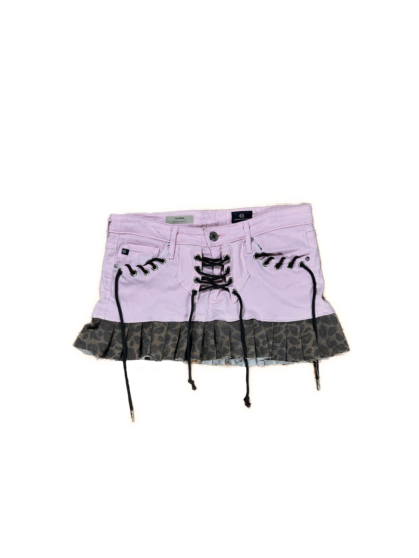 Pink mini skirt