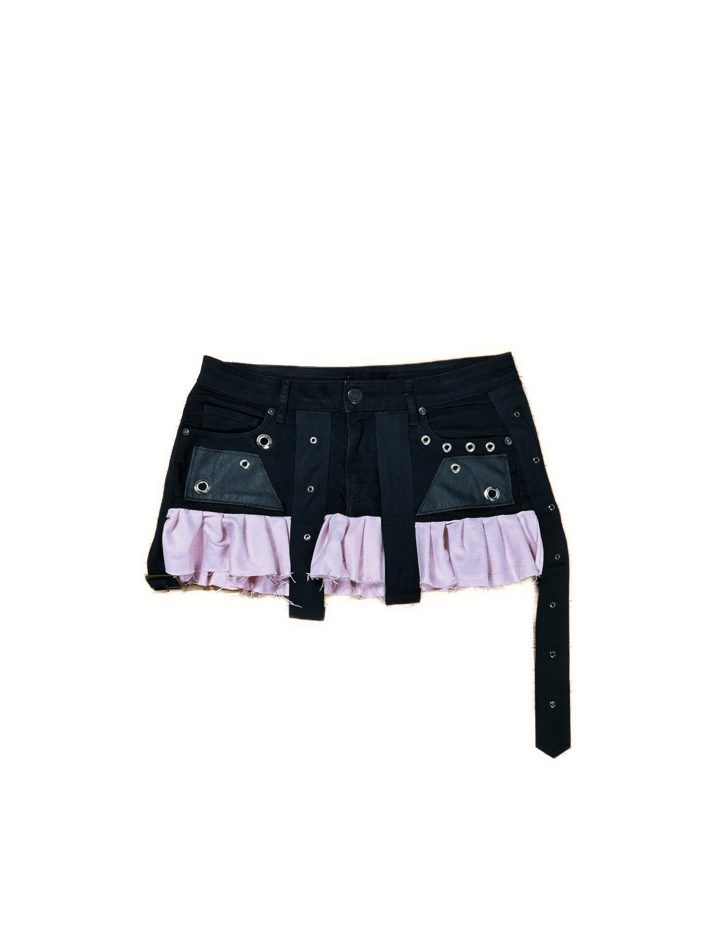 BLACK & PINK MINI SKIRT