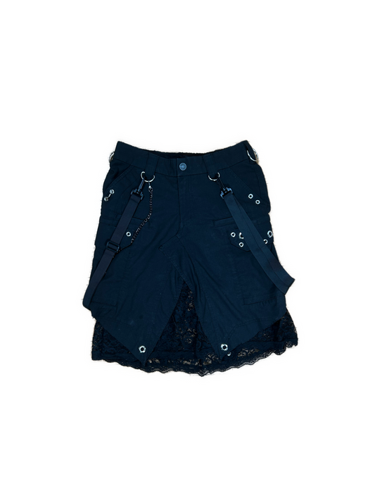 BLACK SKIRT-MID LENGTH