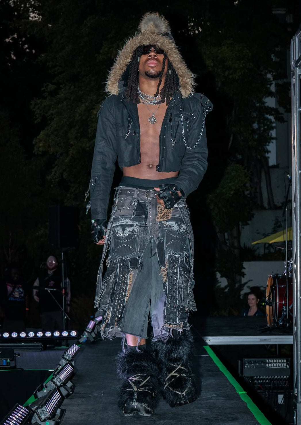 FUR MOHAWK JACKET- CROPPED