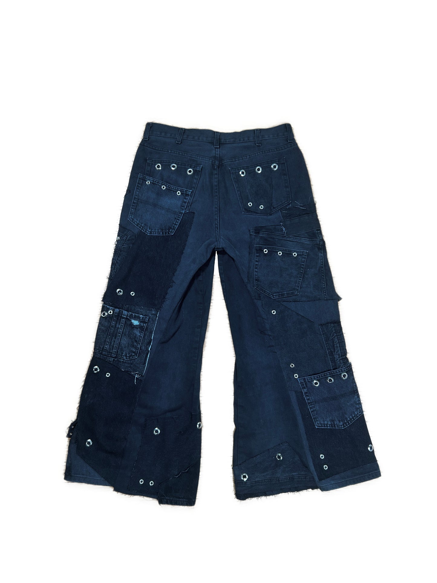 GRAY PATCHWORK DENIM