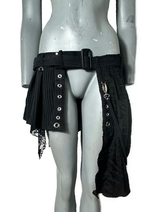 WRAP SKIRT-BLACK