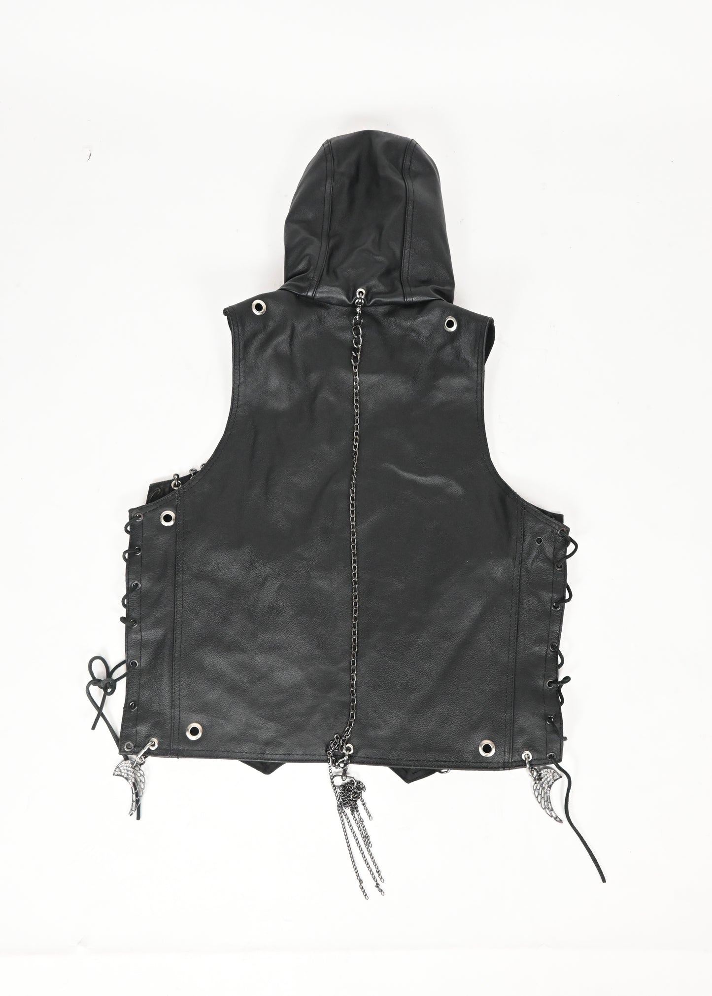 Pierced leather vest