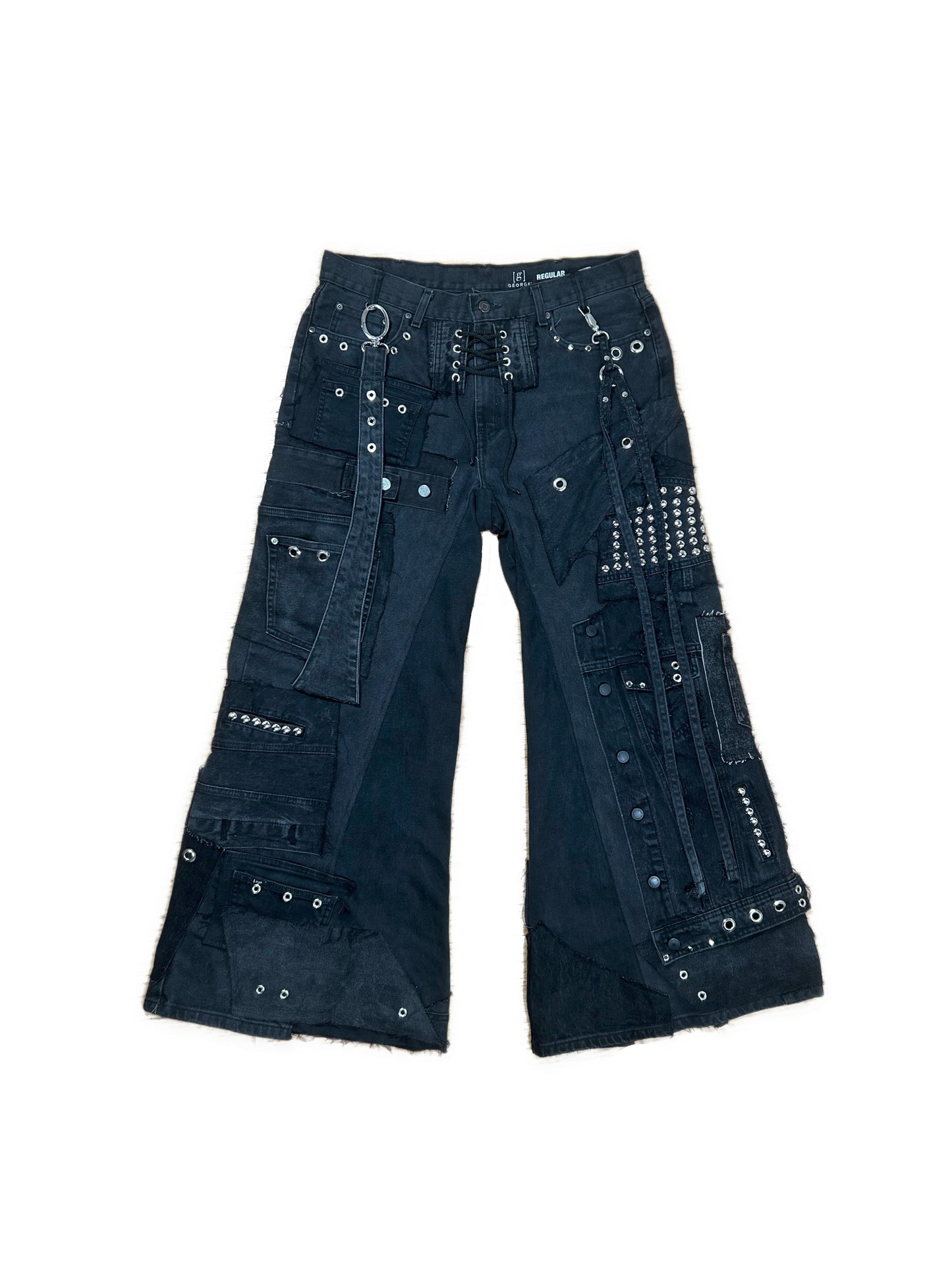 GRAY PATCHWORK DENIM