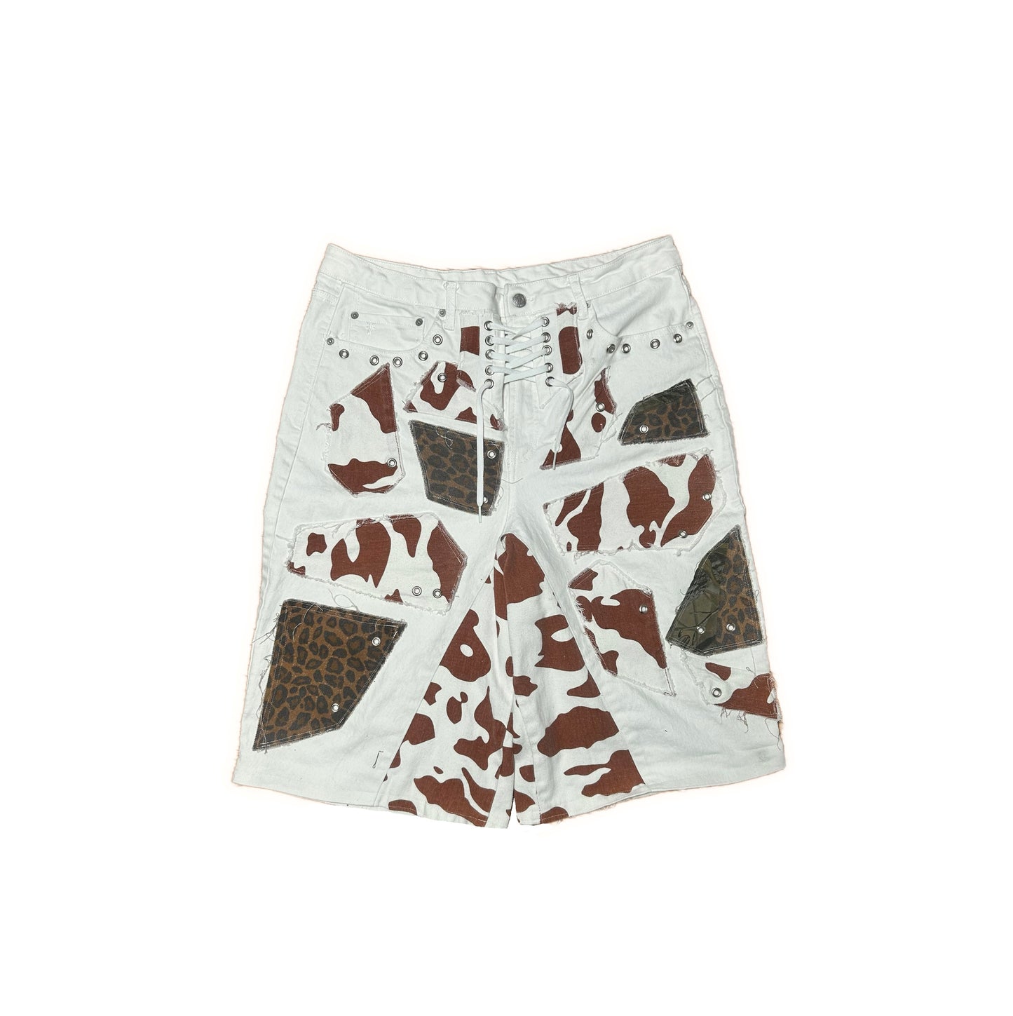 COW PRINT SHORTS