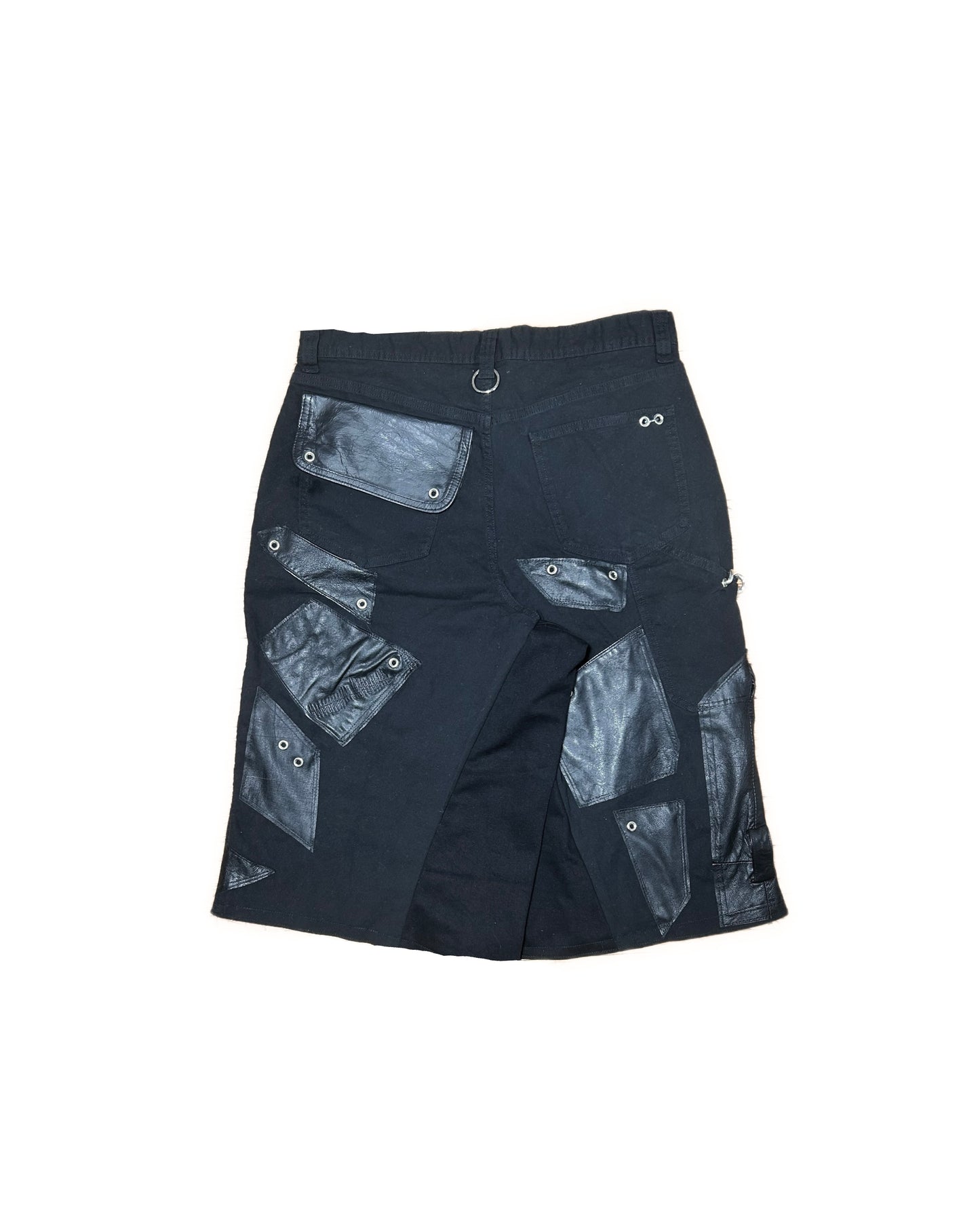 BLACK & LEATHER TIEN SHORTS