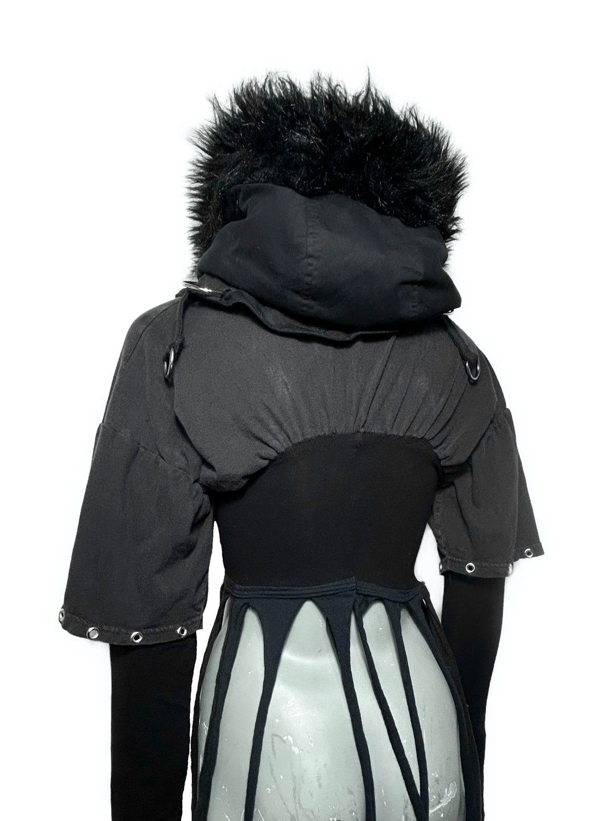HOODED SHIRT-CROPPED