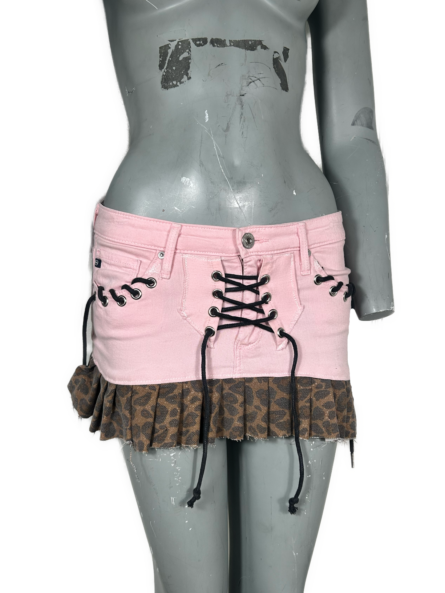 Pink mini skirt