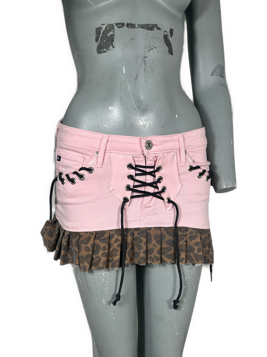 Pink mini skirt