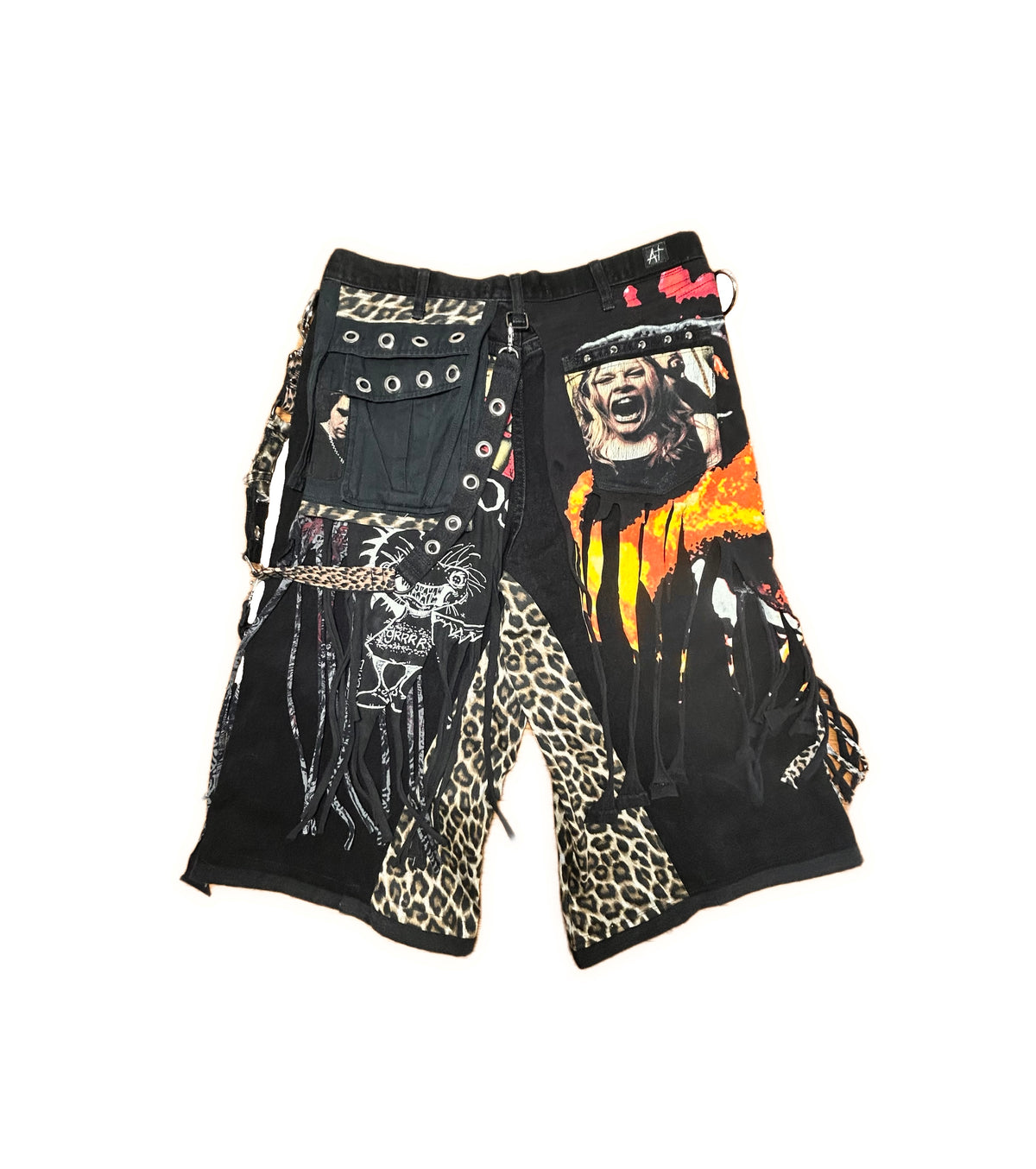 FRINGE JORTS- BLACK