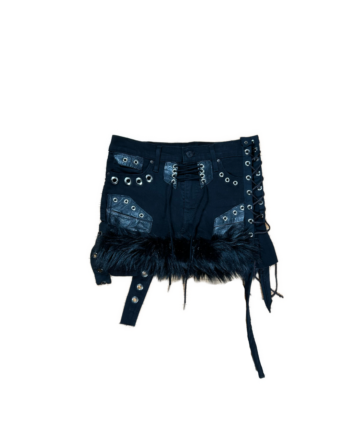 Black mini skirt