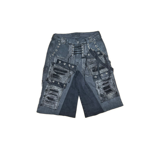 GRAY DISTRESSED SHORTS