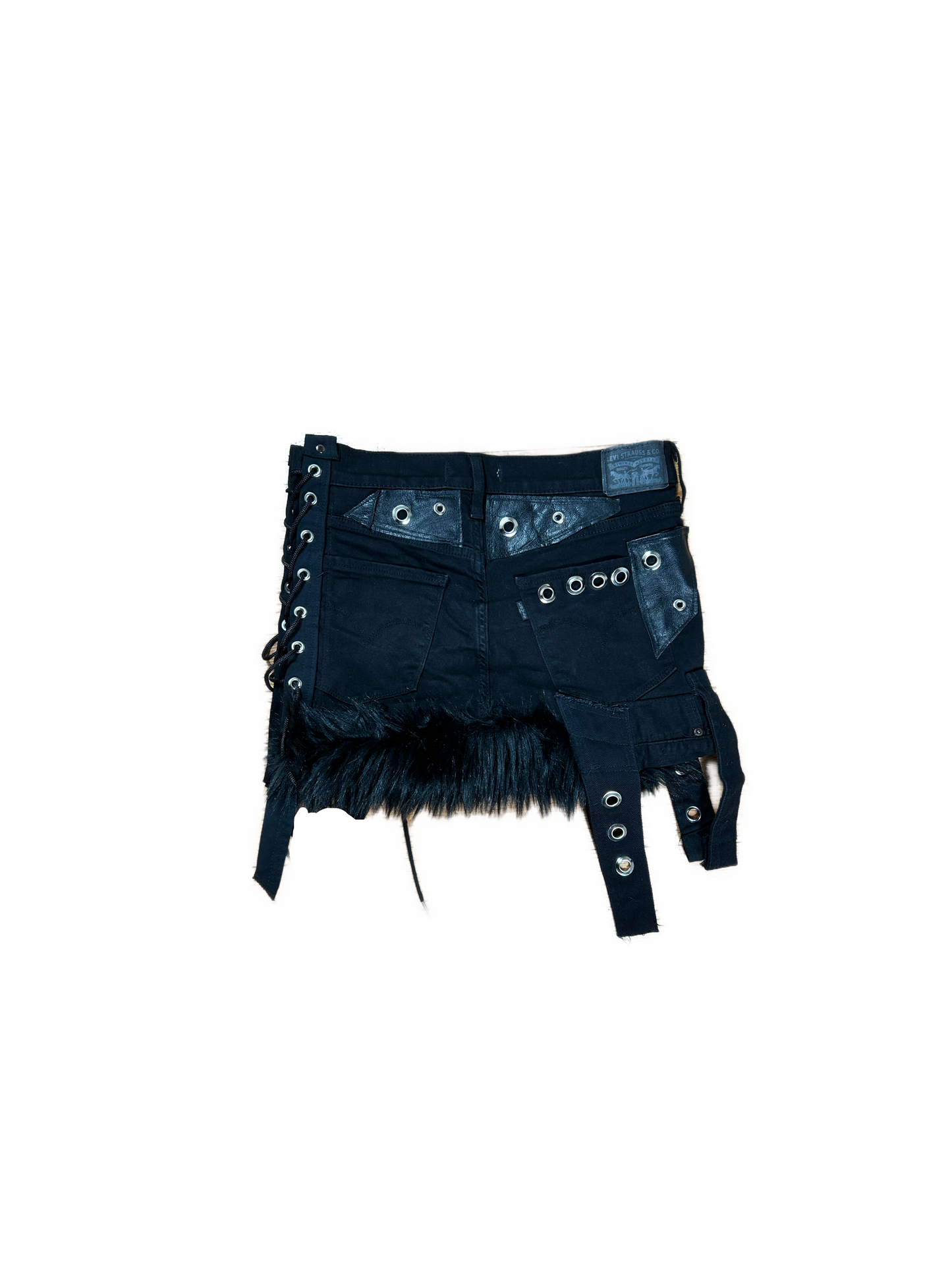 Black mini skirt
