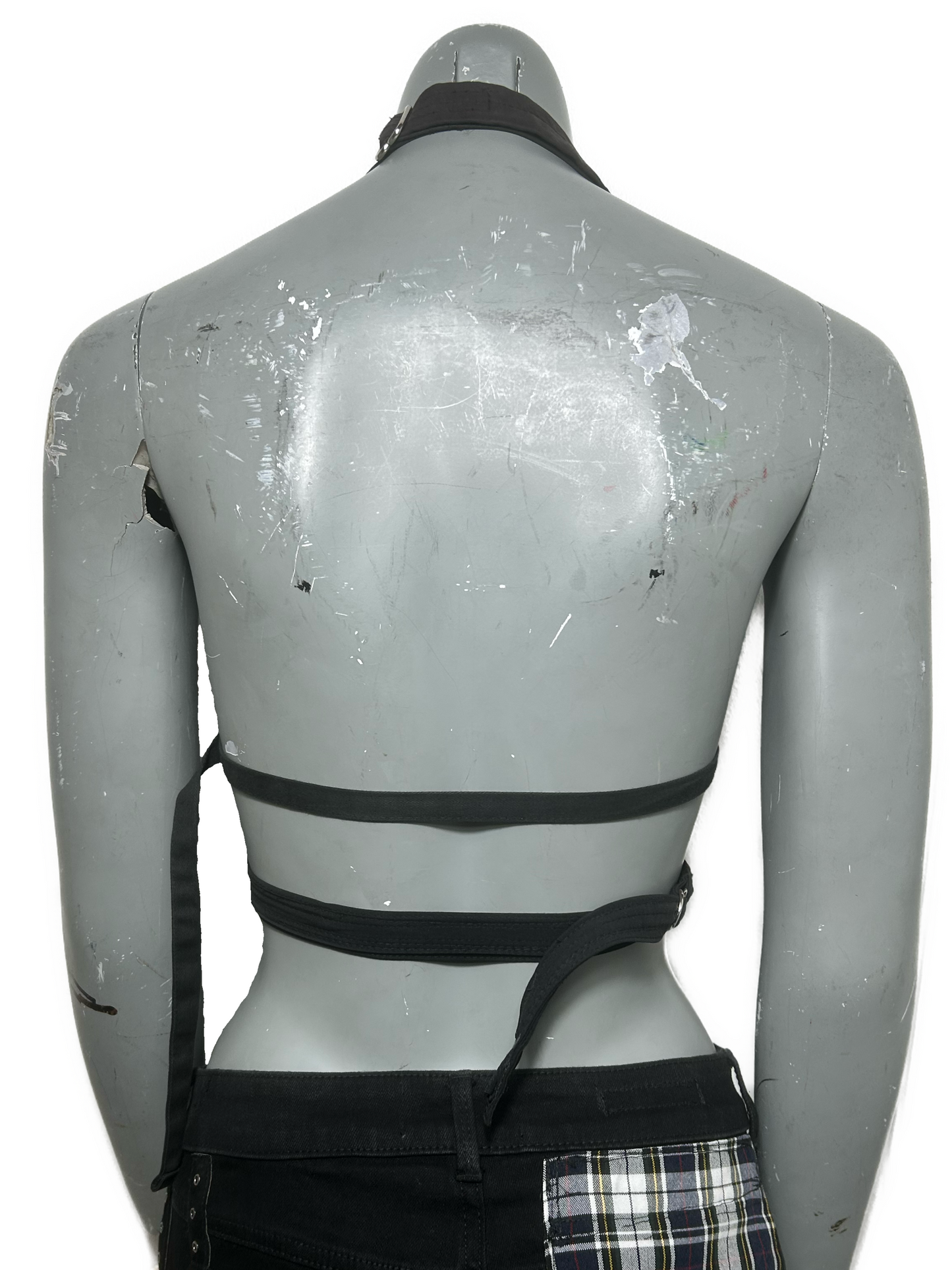 CERVIDAE WAXED DENIM CORSET TOP