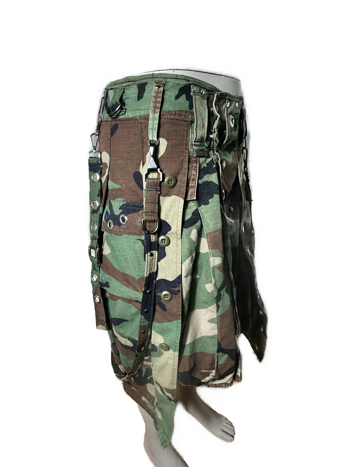 LAYERED KILT- WOODLAND CAMO