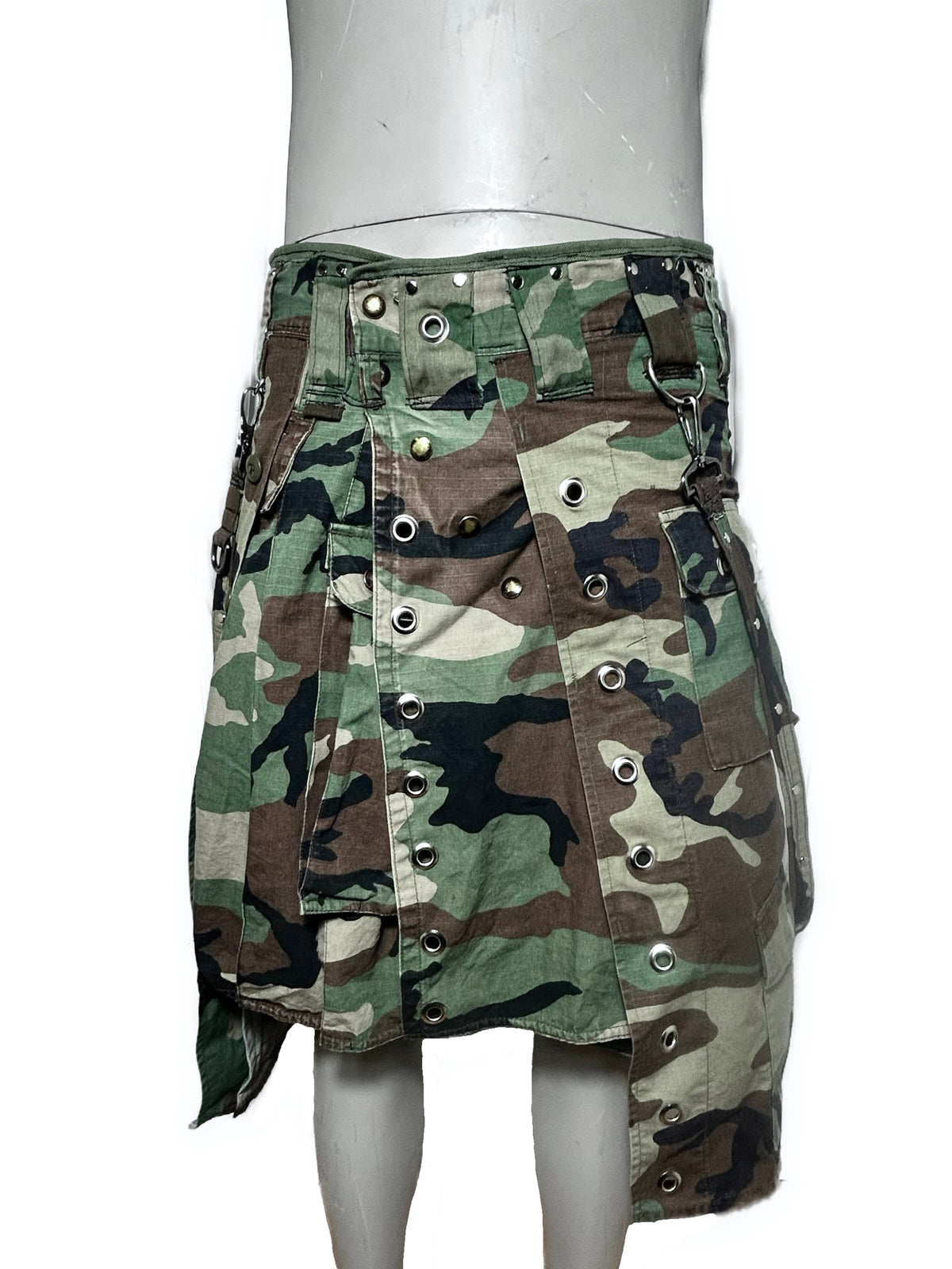 LAYERED KILT- WOODLAND CAMO